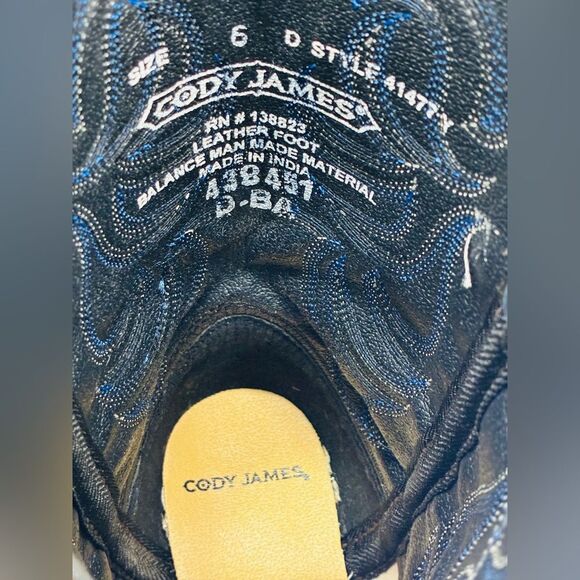 Cody James Brown & Blue Western Cowboy Boots Men’s Size 6D Leather Like New - Picture 8 of 8